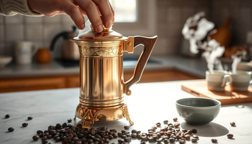 cleaning turkish coffee maker